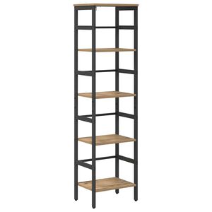 vidaXL Knjižna polica 4 nivojev 40 x 29,5 x 149 cm Inženirski les