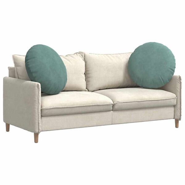 vidaXL Sedežne blazine 2 pcs Morsko zelena Ø 40 x 13 cm Žamet