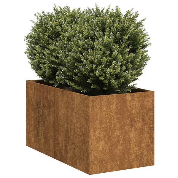 vidaXL Planter Rusty 40x80x40 cm Vremensko odporno jeklo