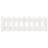 vidaXL Vrtna visoka greda z ograjico bela 100x30x30 cm trdna borovina