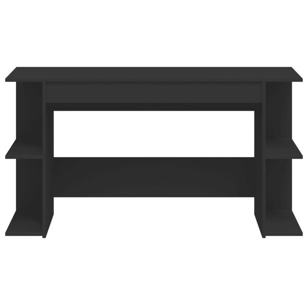 vidaXL Pisalna miza črna 140x50x75 cm inženirski les
