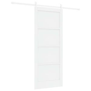 vidaXL Drsna vrata ORKDAL Bela 83 x 202 cm Trdna borovina