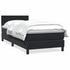 vidaXL Box spring postelja z vzmetnico črna 80x210 cm žamet