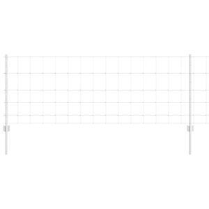 vidaXL Ograja s stebrom srebrna 0,8 x 25 m Jeklo