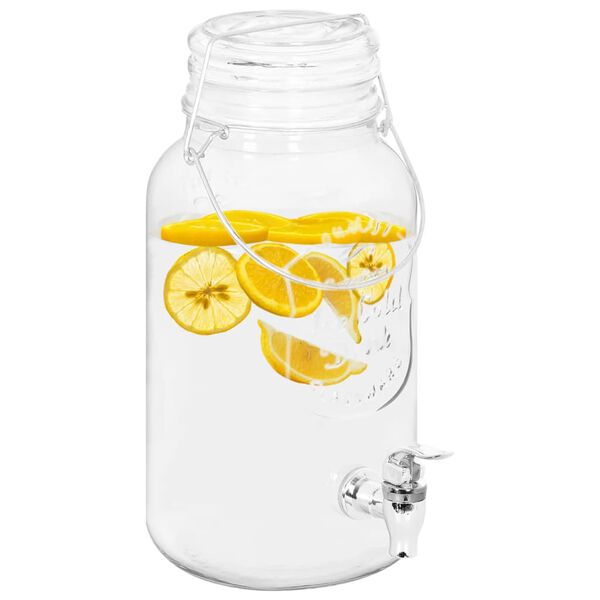 vidaXL Posoda za doziranje pijače 2 kosa 3800 ml steklo