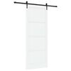 vidaXL Drsna vrata ORKDAL 93 x 232 cm Inženirski les Bela in črna