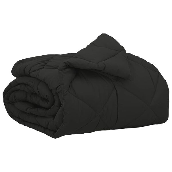 vidaXL Polna celoletna prevleka Črna 220 x 135 cm Mikrovlakna