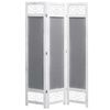 vidaXL Paravan 3-delni siv 105x165 cm blago