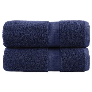 vidaXL Premium brisače za pranje SOLUND 2 kosa temno modre 30x30 cm 600 g/m&sup2;