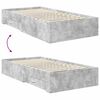 vidaXL Konstrukcija postelje z vzglavjem Betonsko siva 100 x 200 cm