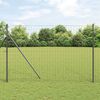 vidaXL Ograja s stebrom Siva 1,6 x 10 m Jeklo in PVC