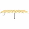 vidaXL Prostostoječa avtomatska tenda 600x350 cm rumena/bela