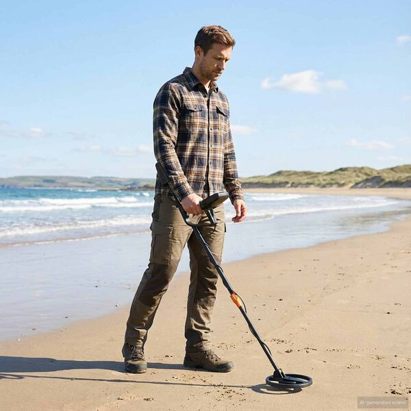 vidaXL Metalni detektor z LCD zaslonom 3 modeli 19 cm tuljava Črna