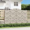 vidaXL Obokane gabion košare 8 kosa 300x50x200/220cm pocinkano železo