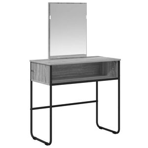 vidaXL Toaletna mizica Siva Sonoma 81 x 40 x 131 cm Inženirski les
