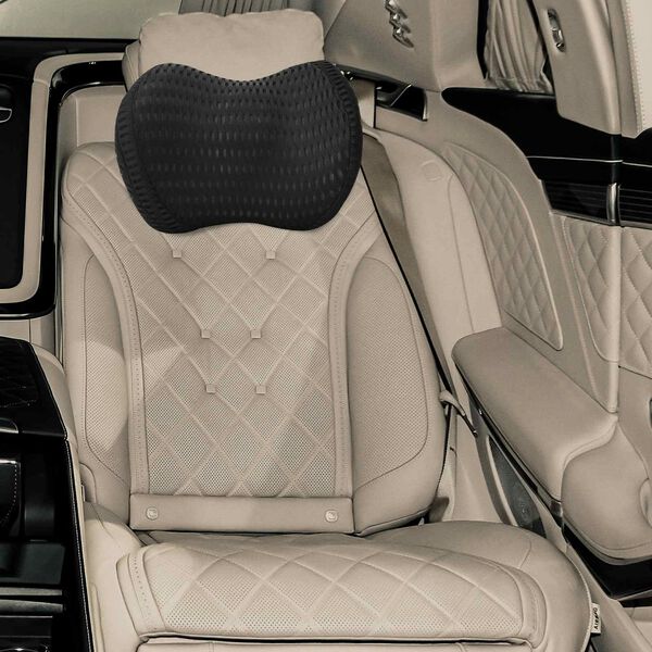 vidaXL Vzglavnik za vrat Črna Spominska pena 30,5 x 21,5 x 13 cm