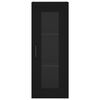 vidaXL Visoka omara črna 34,5x34x180 cm inženirski les