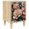 vidaXL Nočna omarica BORNE Sonoma hrast 36 x 33 x 50 cm Inženirski les