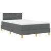 vidaXL LED Box Spring Postelja Temno siva 120 x 190 cm blago