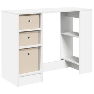 vidaXL Miza Bela 100 x 40 x 75 cm Inženirski les