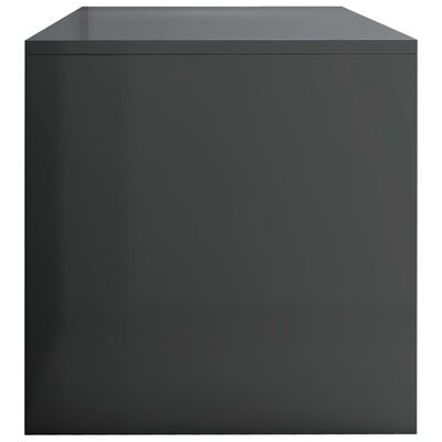 vidaXL TV omarica visok sijaj siva 80x40x40 cm iverna plošča