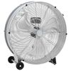 vidaXL Bobnasti ventilator s kolesom Srebrna 79 x 37 x 82 cm Aluminij