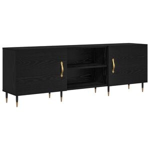 vidaXL TV omarica 150 x 30 x 50 cm Črni hrast Inženirski les