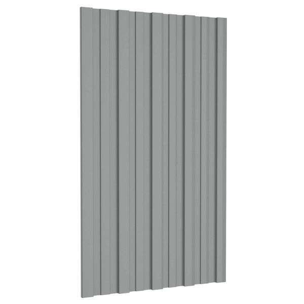 vidaXL Stre&scaron;ni panel 12 pcs Siva 80 x 45 cm Pocinkano jeklo
