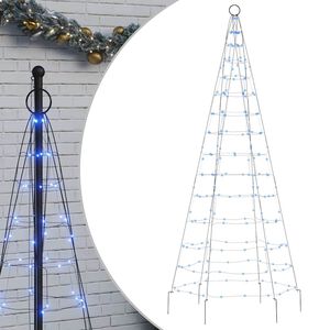 vidaXL LED božično drevo 200 LED modra 180 cm