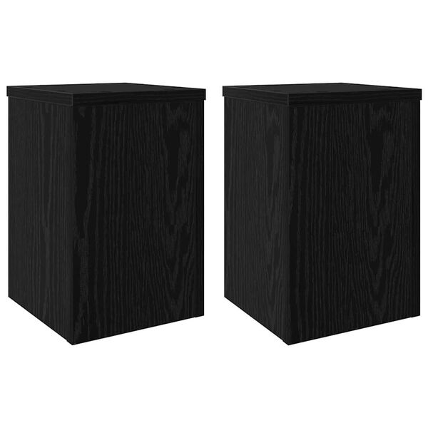 vidaXL Stojalo za rastline 2 pcs Črna Orehovina 20 x 20 x 30 cm