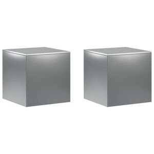 vidaXL Stojalo za rastline 2 pcs Srebrna 40 x 40 x 40 cm