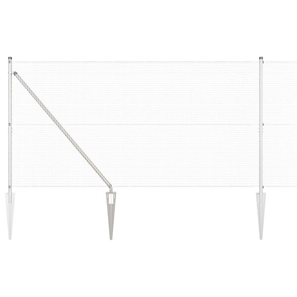 vidaXL Steber ograje. srebrna 50 x 1,4 m (16 x 16 mm mreža) Jeklo