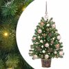 vidaXL Umestno božično drevo med 150 LED Zelena 75 cm PE in PVC