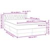 vidaXL Box spring postelja z vzmetnico temno modra 160x220 cm žamet