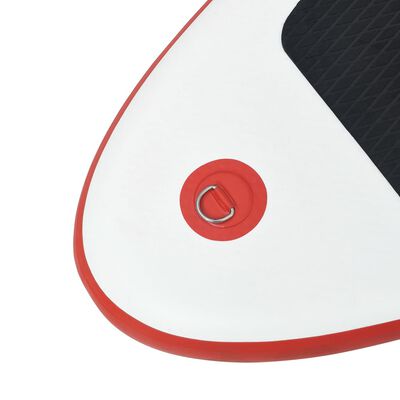 vidaXL Napihljiva SUP deska z jadrom komplet rdeče in bele barve