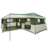 vidaXL Družinski &scaron;otor z dežno za&scaron;čito, vodoodporen 14 oseba Zelena