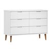 vidaXL Predalnik MOLDE bel 113x40x80 cm trdna borovina