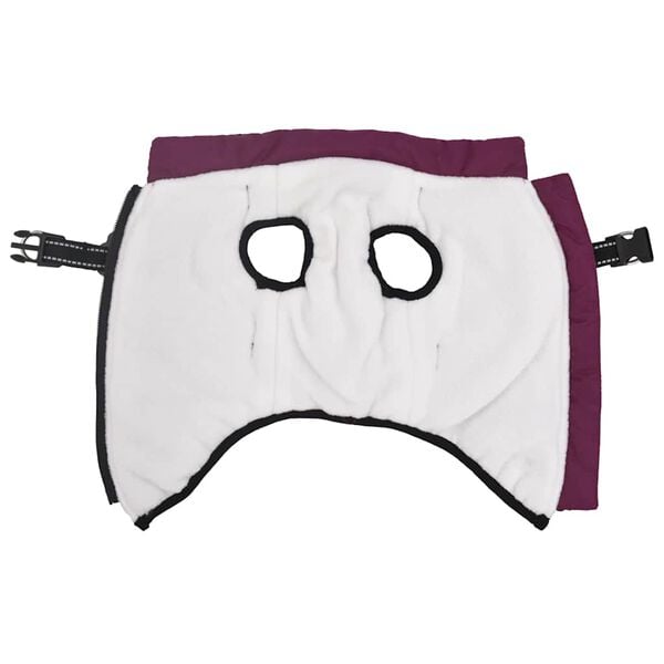 vidaXL Pasji pla&scaron;č s pasom Nepremočljiv odsevni vijolični L32