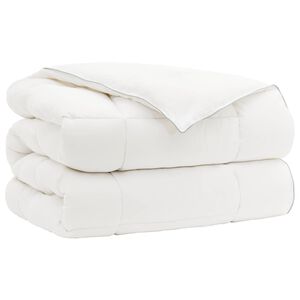 vidaXL Odeja TRIER 200x220 cm 4 letni časi 350 GSM Bela Hipoalergen
