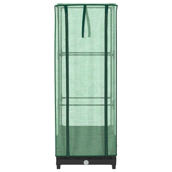 vidaXL Visoka greda s prevleko za rastlinjak videz ratana 40x40x123 cm