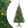 vidaXL Umestno božično drevo Zelena 120 cm PVC, jeklo in plastika
