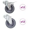 vidaXL Gibljiva kolesa z luknjami za sornik 24 kosov 75 mm