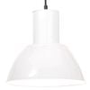 vidaXL Viseča svetilka 25 W bela okrogla 28,5 cm E27