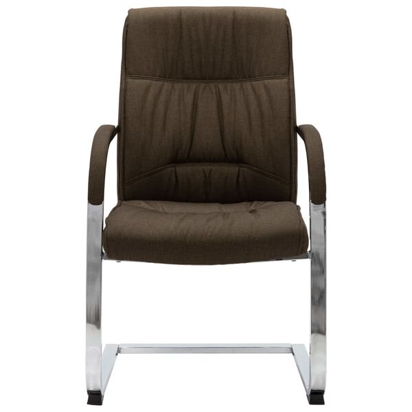 vidaXL Nihajni pisarni&scaron;ki stol rjavo blago