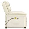 vidaXL Masažni stol s funkcijo vstajanja krem žamet