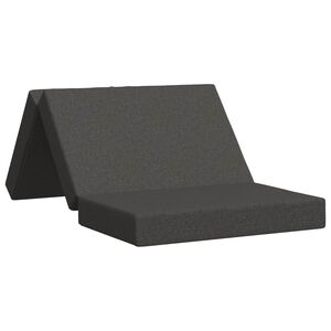 vidaXL Zložljiv kavč postelja 80 x 67 x 45 cm Temno siva