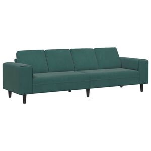 vidaXL Dnevna soba kavč Temno zelena 250 x 77 x 76 cm