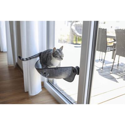 Kerbl Mačji ležalnik za na okno Filzino 70x26x26 cm siv