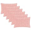 vidaXL Prevleka za blazino 6 kos HOUTEN Roza 50 x 70 cm