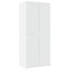 vidaXL Visoka omara bela 80x42,5x185 cm inženirski les